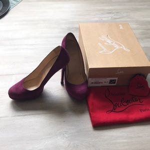 Christian Louboutin simple pump purple suede 36.5